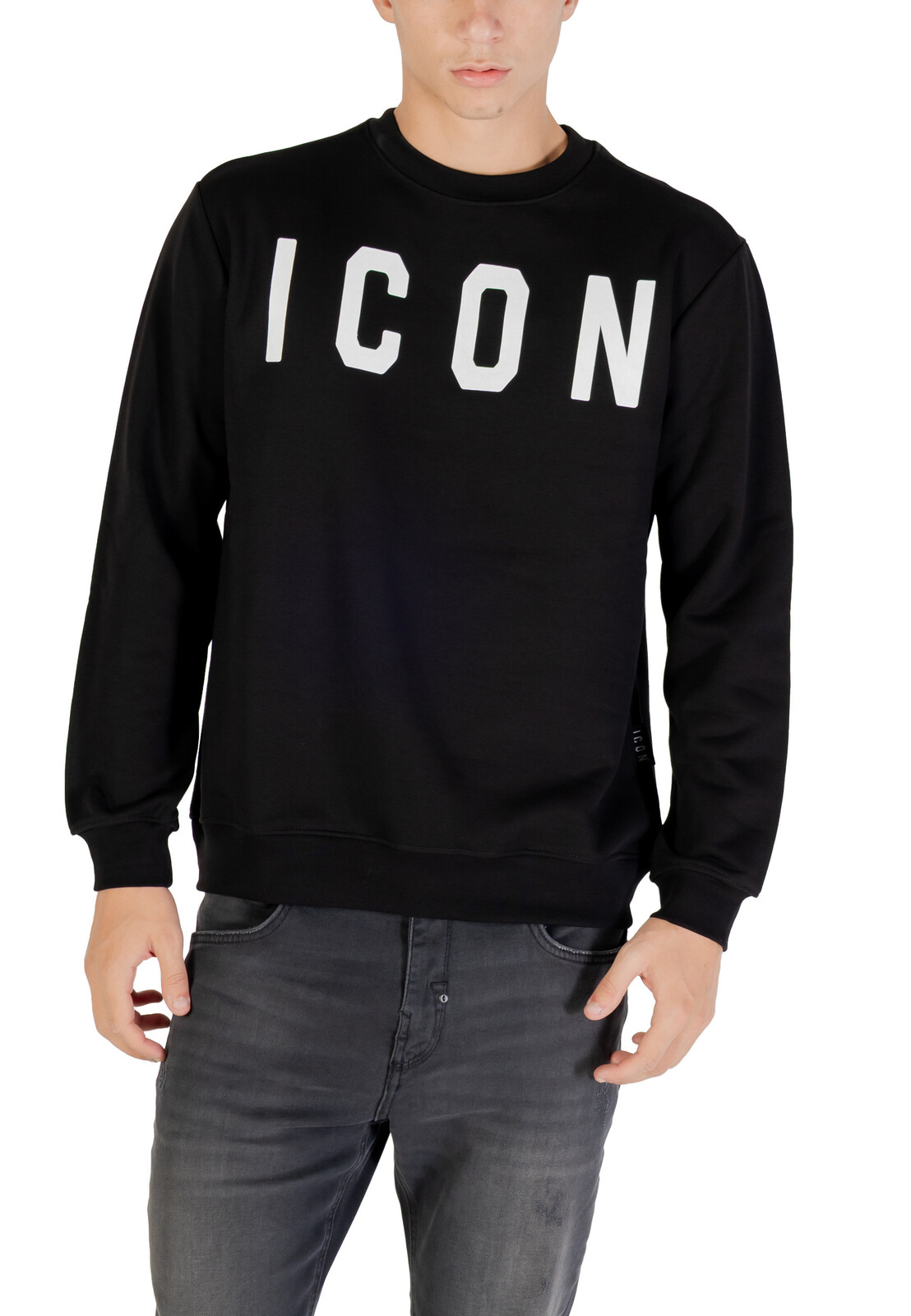 Čierna mikina Icon s potlačou