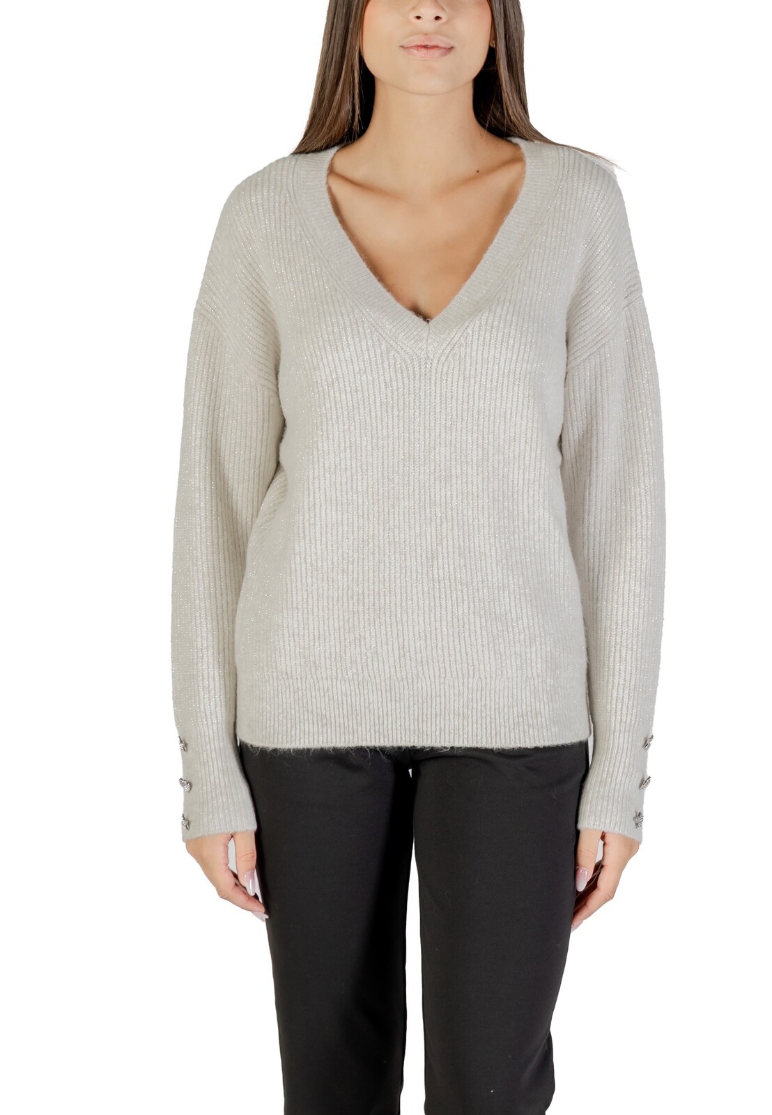 Svetrový pulóver s výstrihom do V