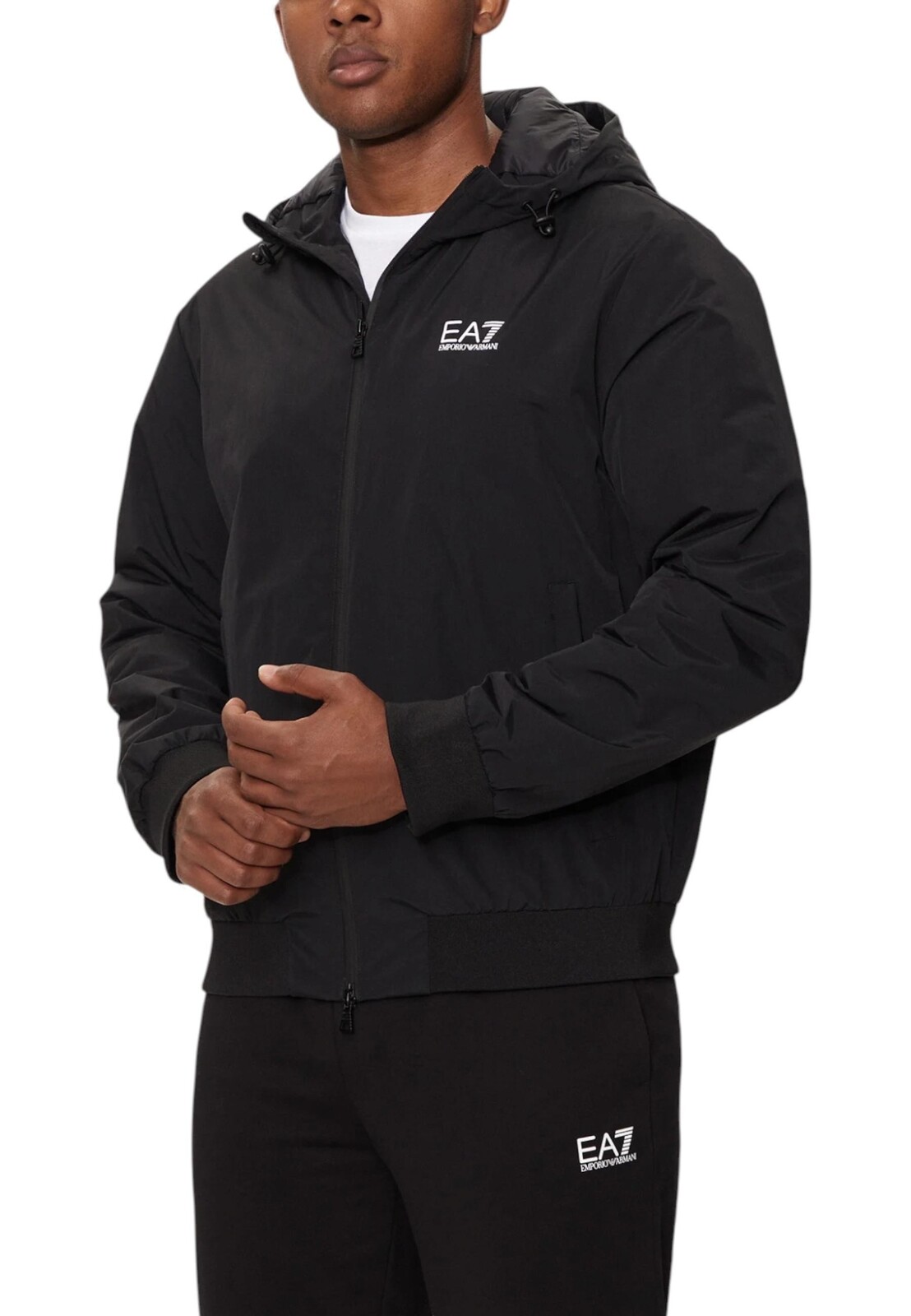 Čierna pánska bunda EA7