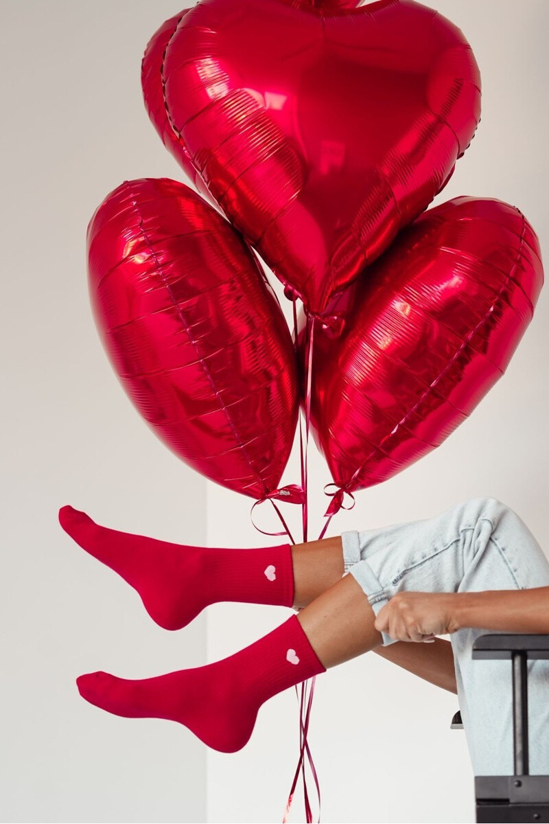 Milena dámske ponožky s malými srdiečkami