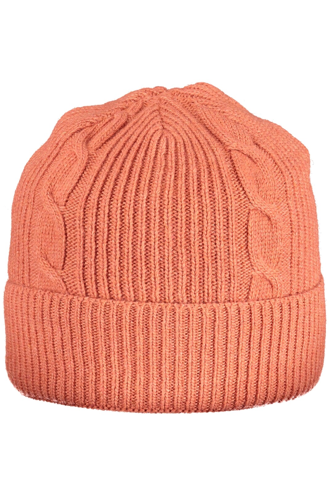 Pletená čiapka v lososovej farbe