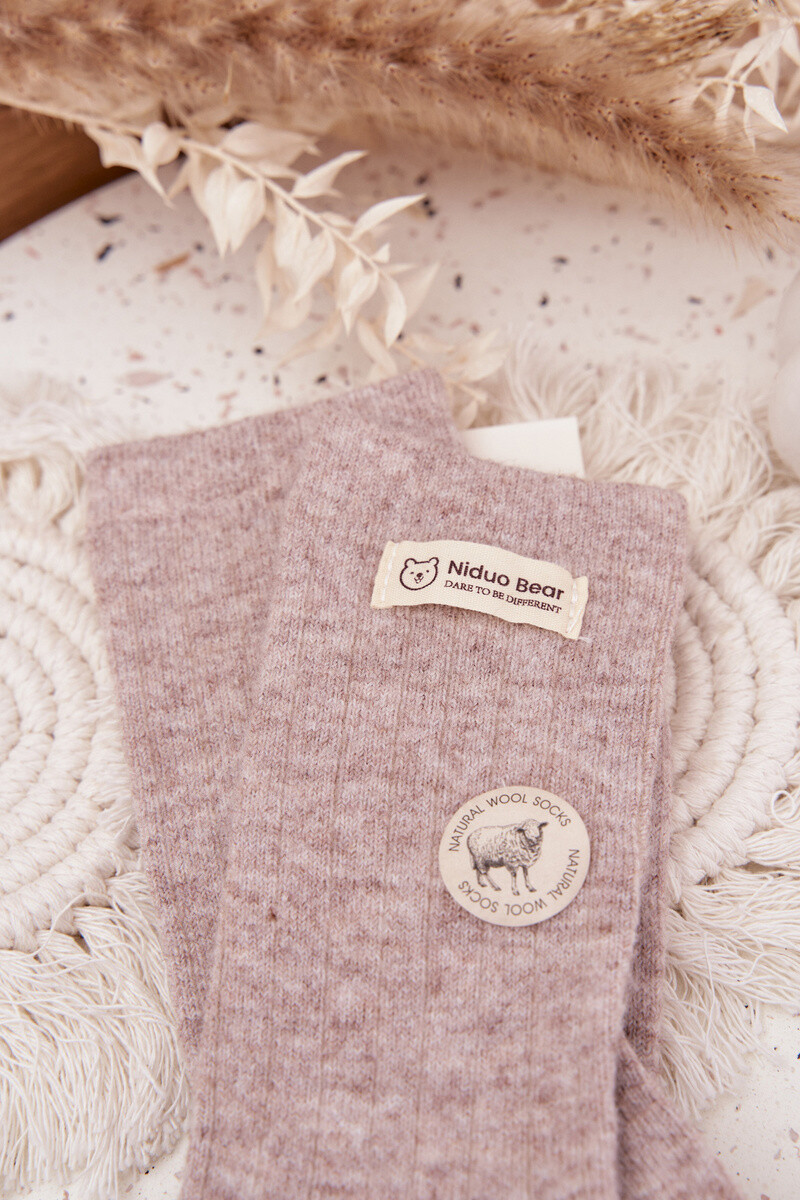 Aura.via teplé vlnené dámske ponožky s výšivkou