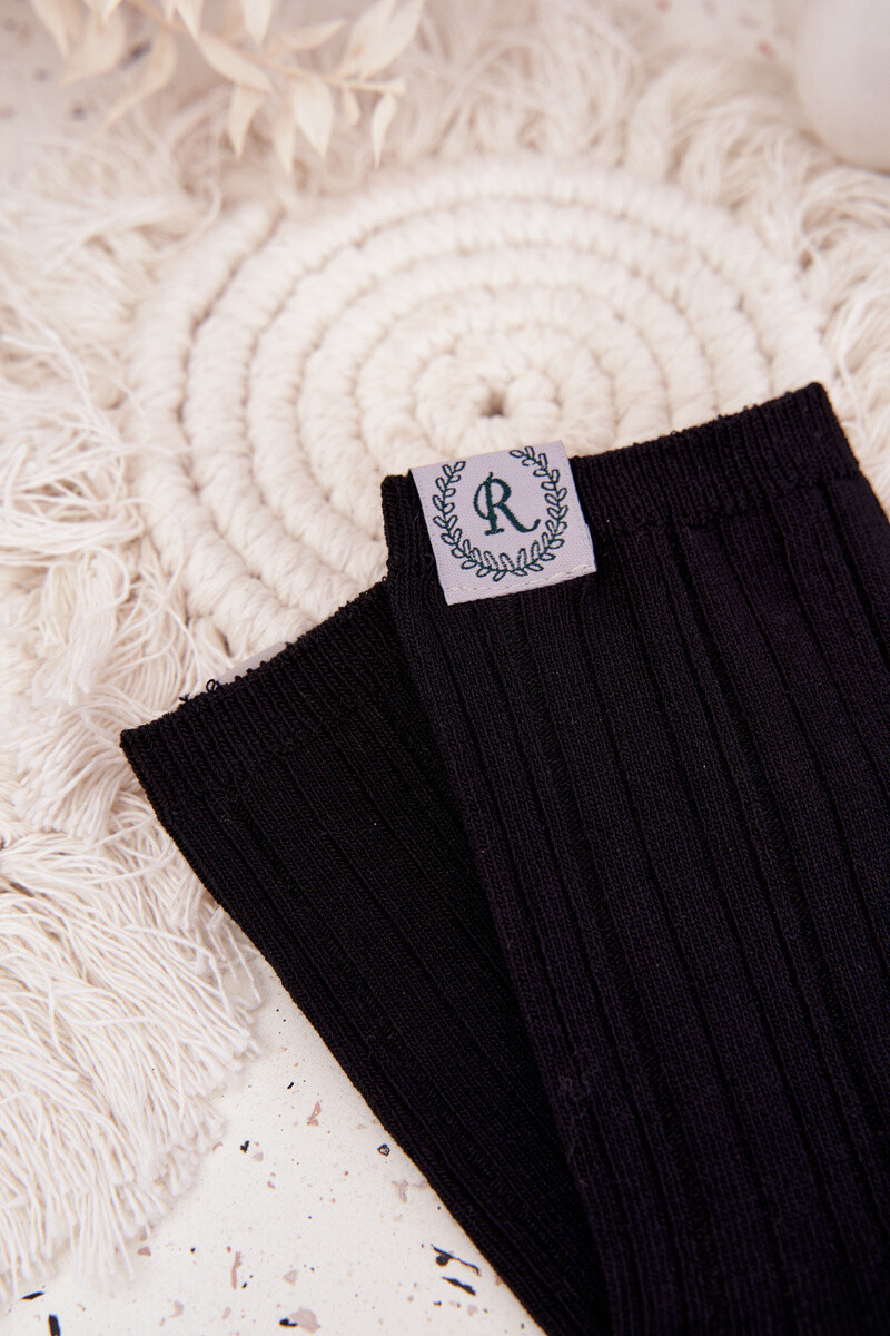 Dámske čierne pruhované ponožky Aura.via