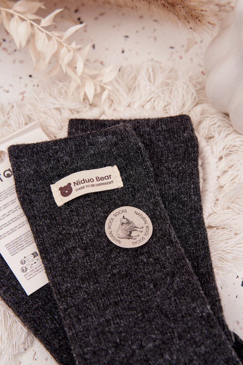 Teplé vlnené ponožky s nášivkou