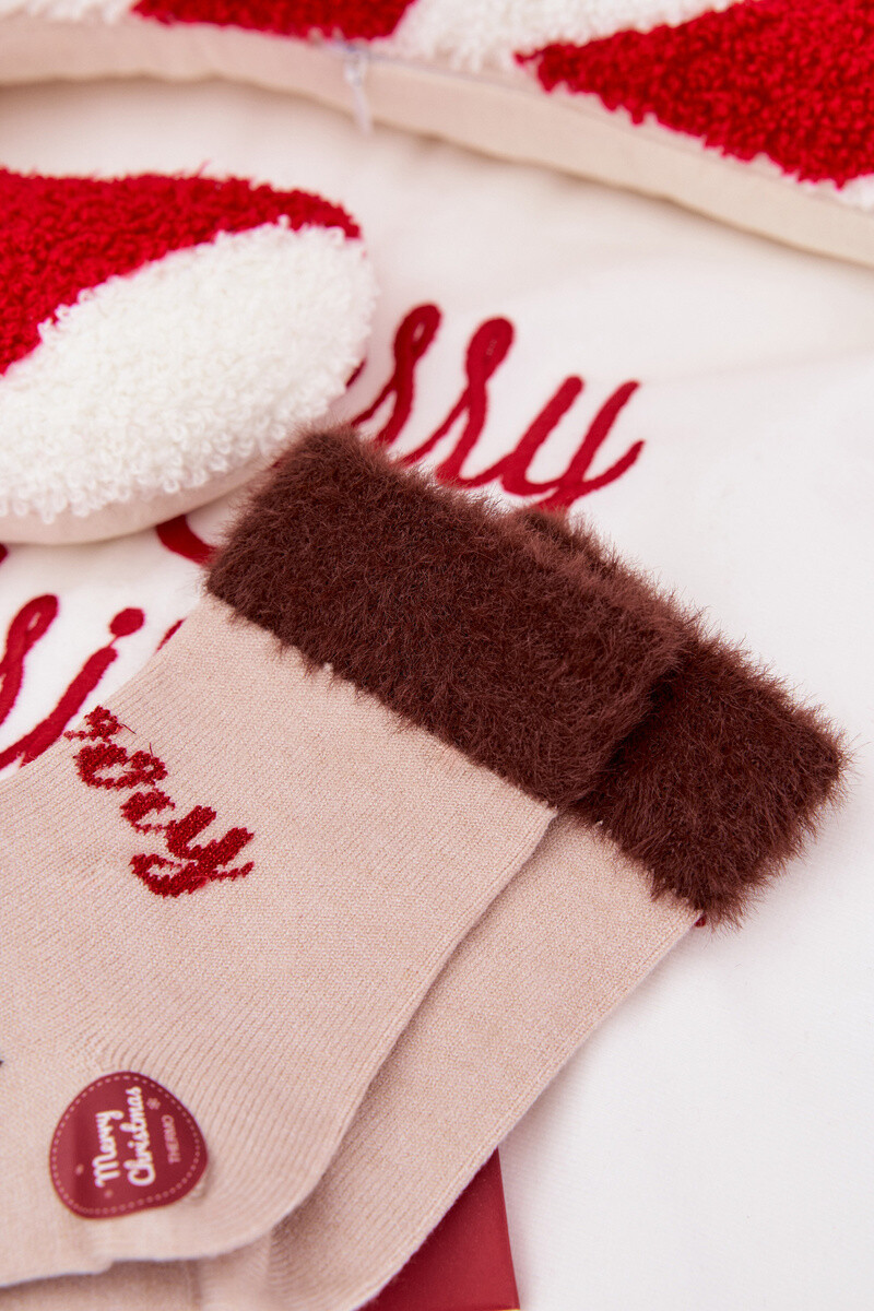 Vianočné detské ponožky s kožušinou