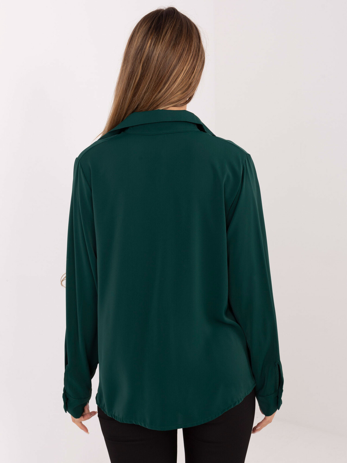 Tmavozelená jednofarebná blúzka