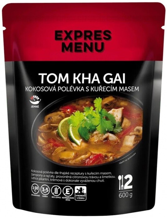 Expres menu tom kha gai kokosová polévka s kuřecím masem 600 g