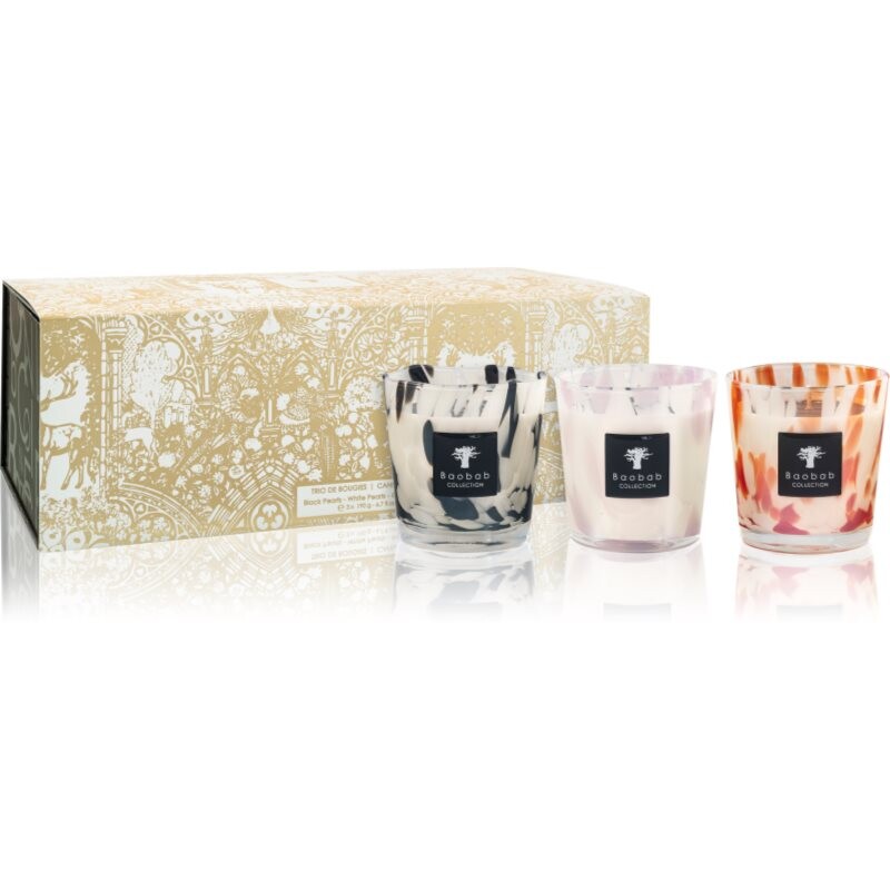 Baobab Collection Pearls Candle Trio darčeková sada