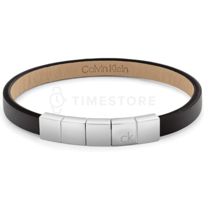 Calvin Klein Módny kožený náramok Minimalistic Squares 35100062