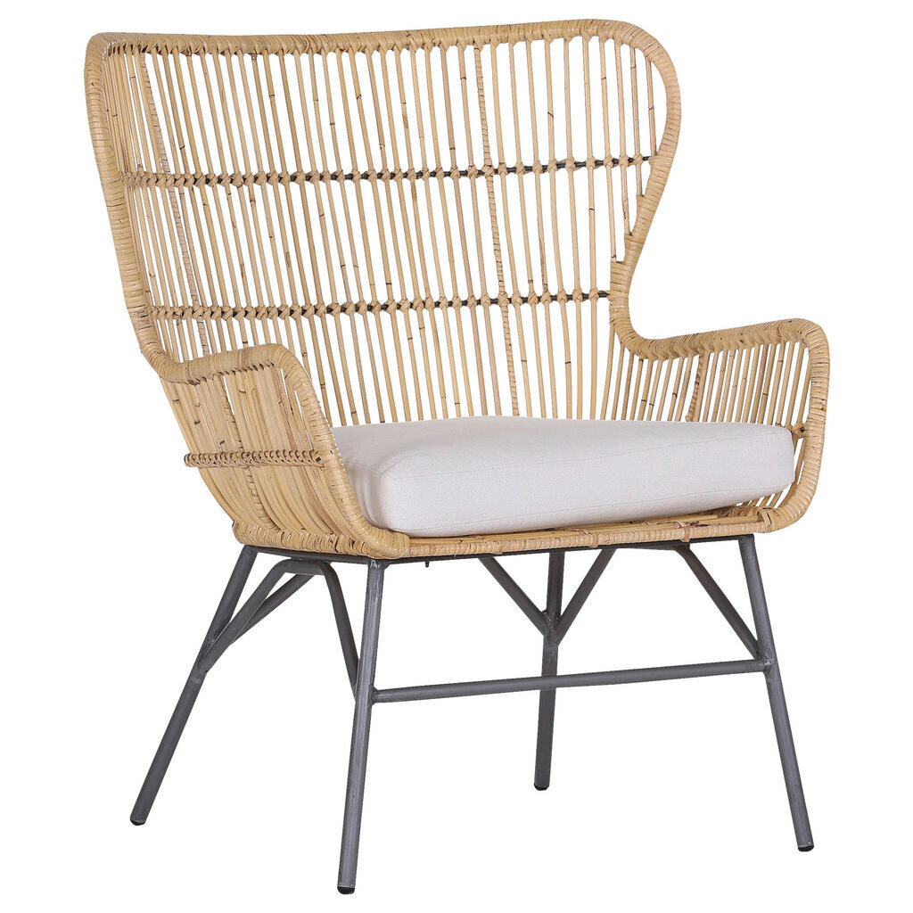 Landscape KRESLO UŠIAK, drevo, kov, textil, prírodná farba, čierna, biela