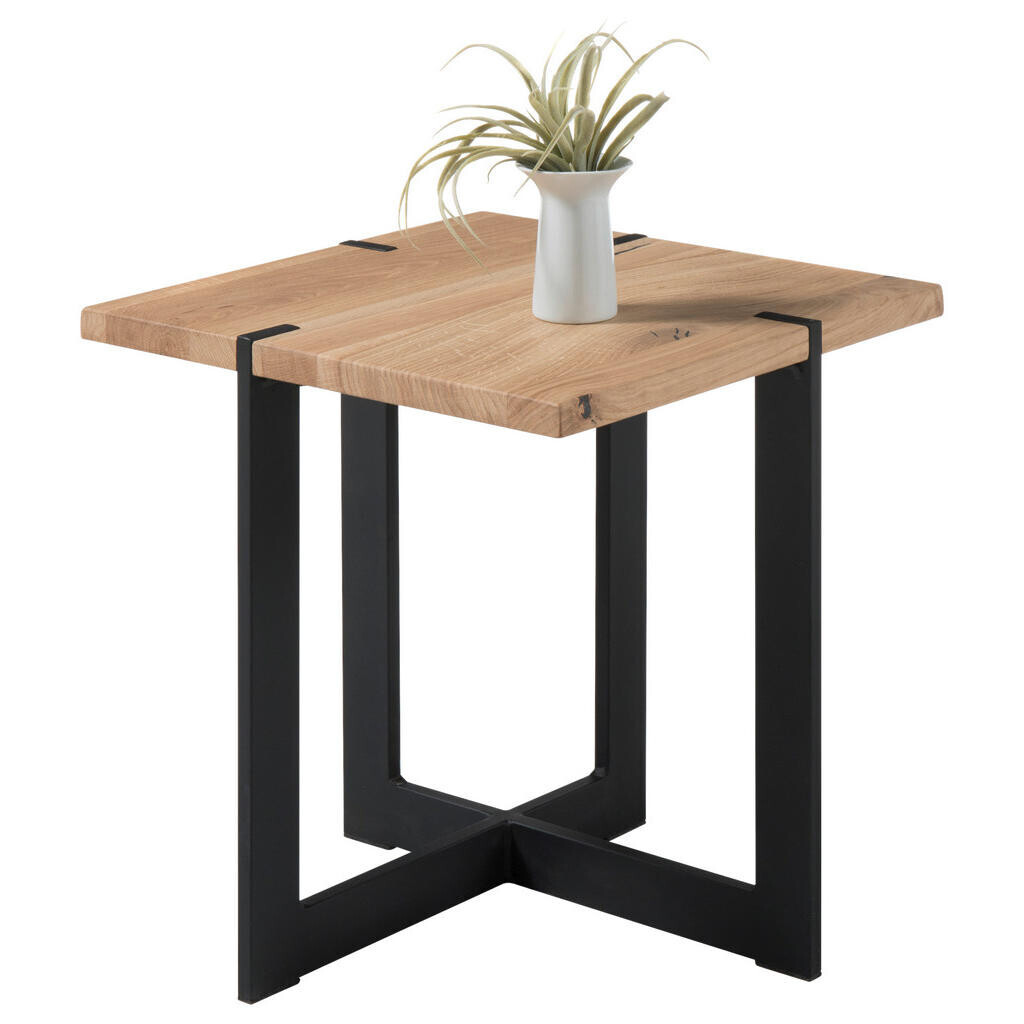 Livetastic KONFERENČNÝ STOLÍK, čierna, farba duba, drevo, kov, 45/45/50 cm