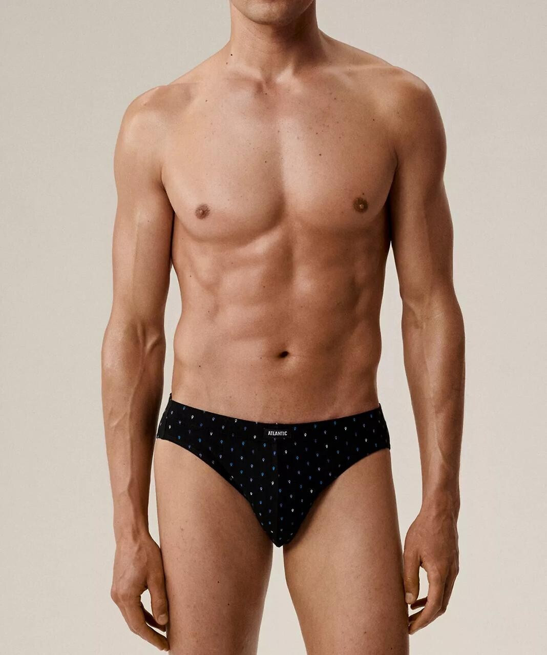 Nohavičky Atlantic 3MP-204 A'3 S-2XL černo-tmavě modrá XL