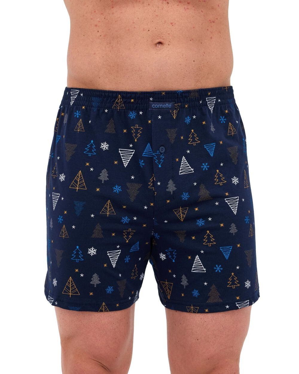 Pánske šortky 016/23 Night3 - CORNETTE tmavě modrá L