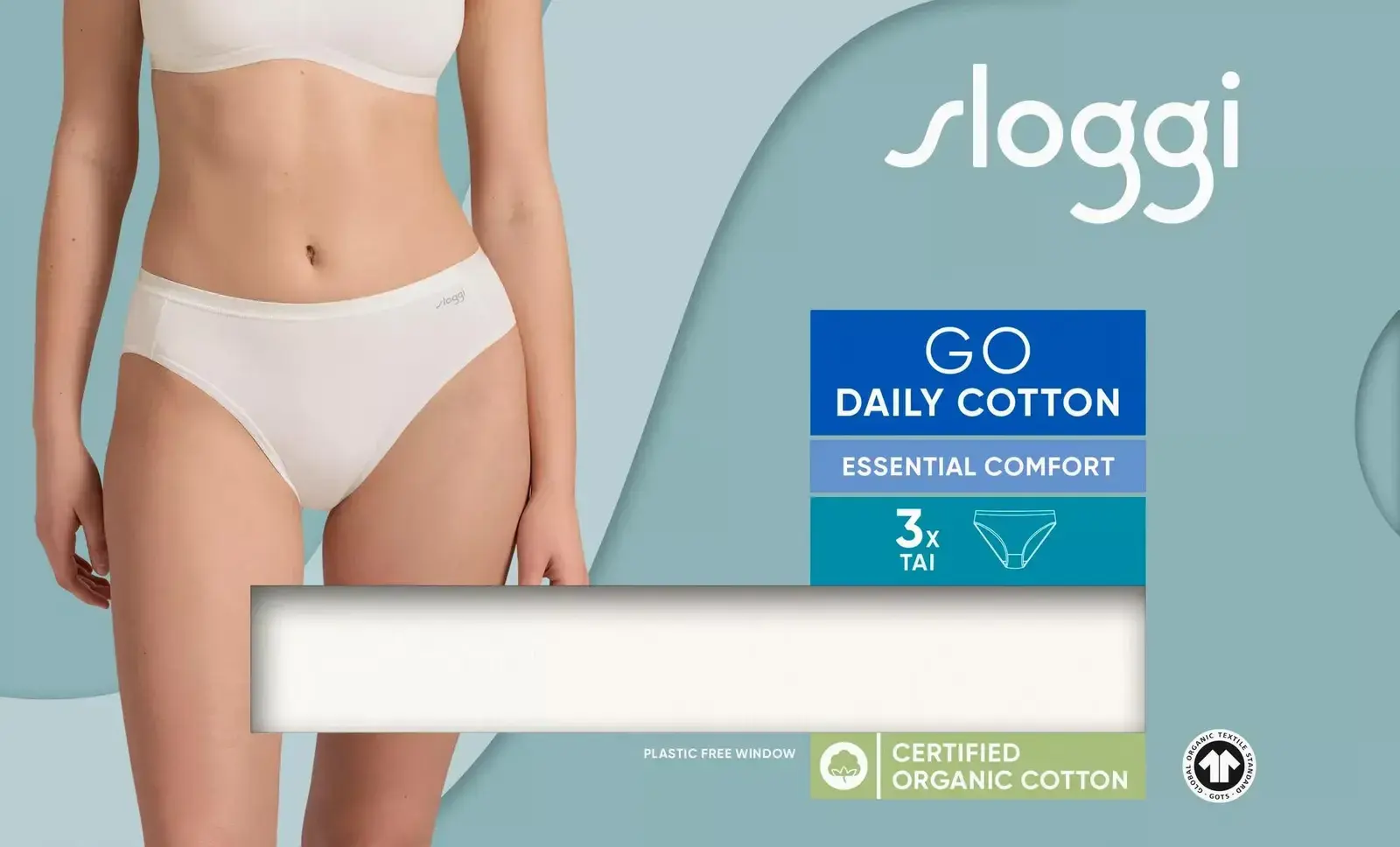 sloggi GO Daily Cotton Tai 3P - WHITE - SLOGGI WHITE - SLOGGI WHITE XL