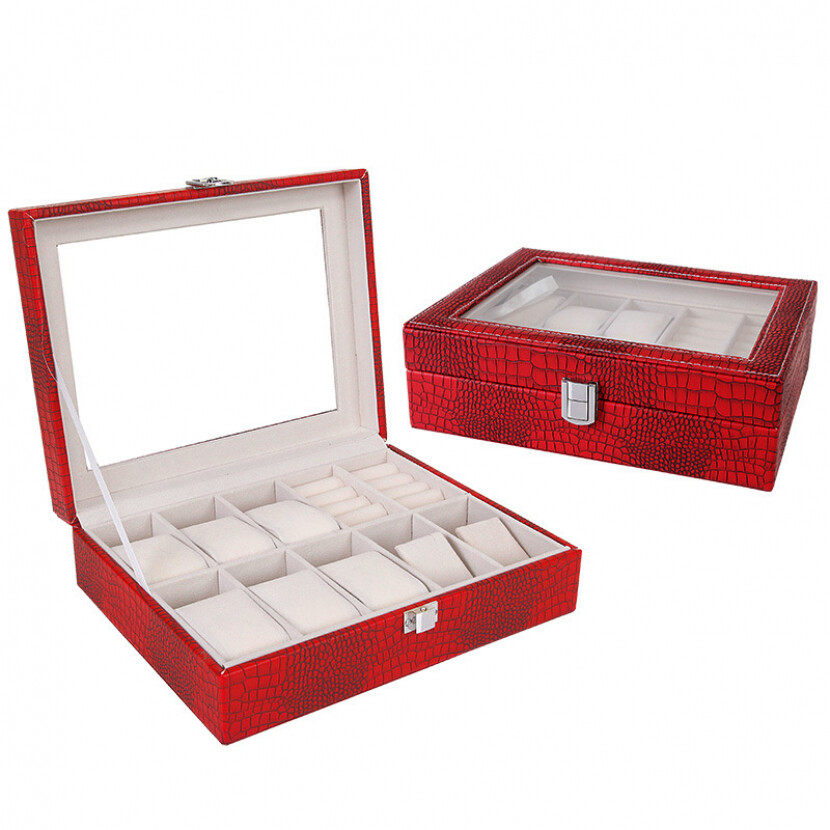 Kazeta na hodinky a šperky Gaira 20635-15 - červená-biela