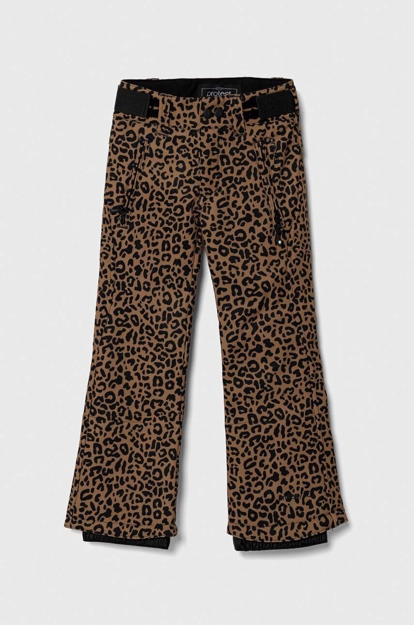 Detské lyžiarske nohavice Protest PRTCLASSY 23 JR hnedá farba