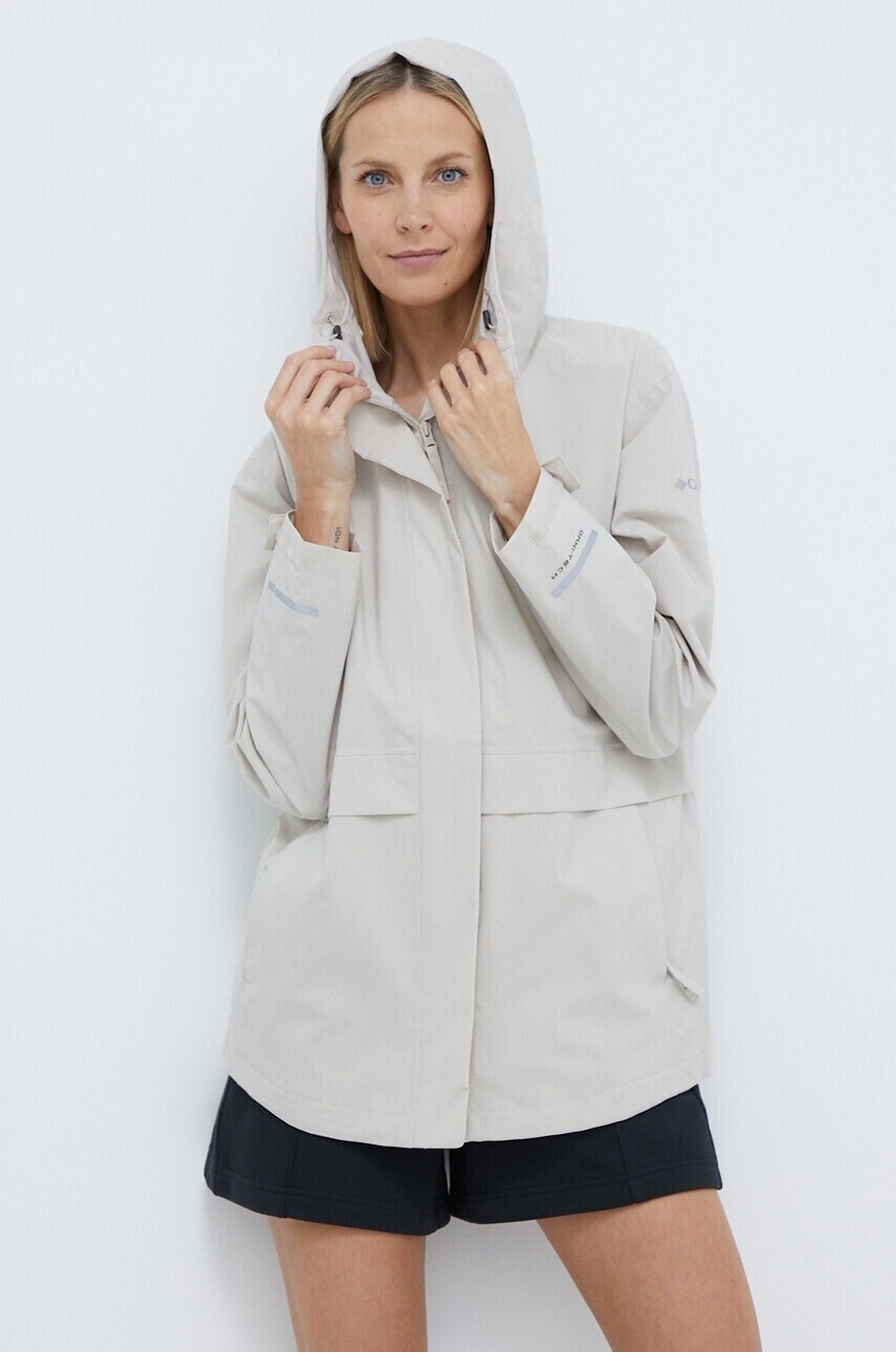 Bunda Columbia Altbound dámska, šedá farba, prechodná, 2071341