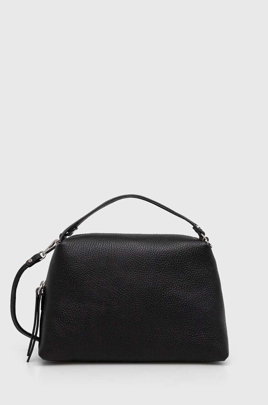 Kožená kabelka Gianni Chiarini čierna farba, BS 8148/COMM GRN