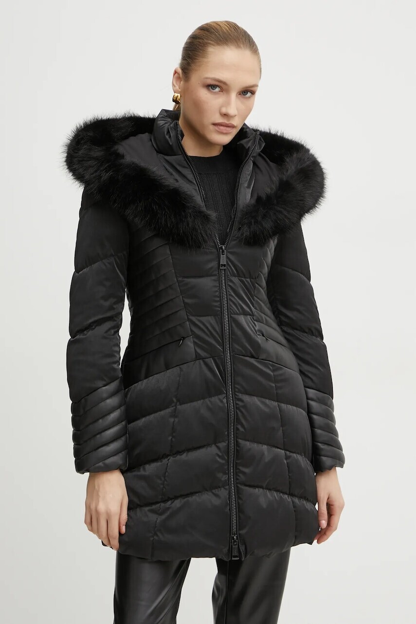 Bunda Guess OXANA dámska, čierna farba, zimná, W4BL61 WGLZ0