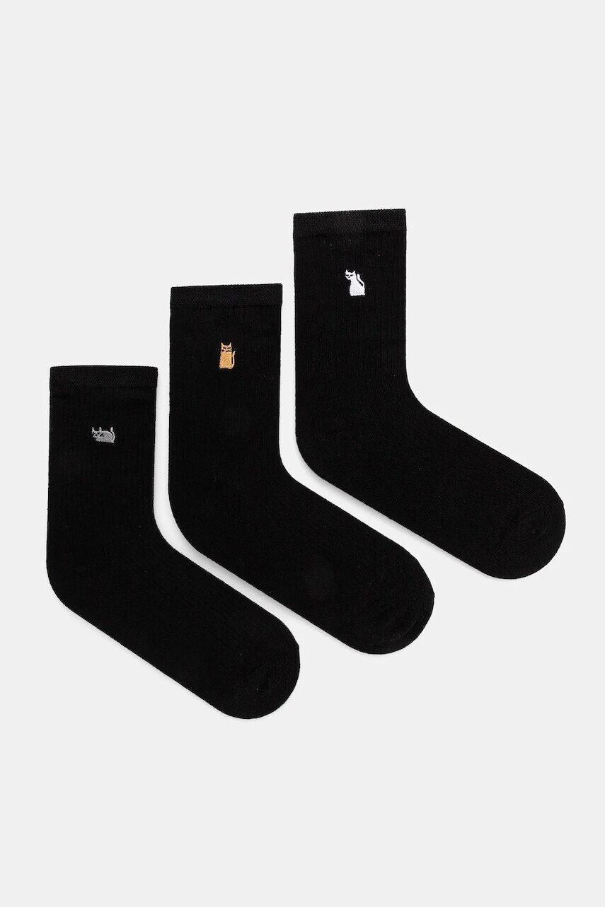 Ponožky Medicine 3-pak čierna farba