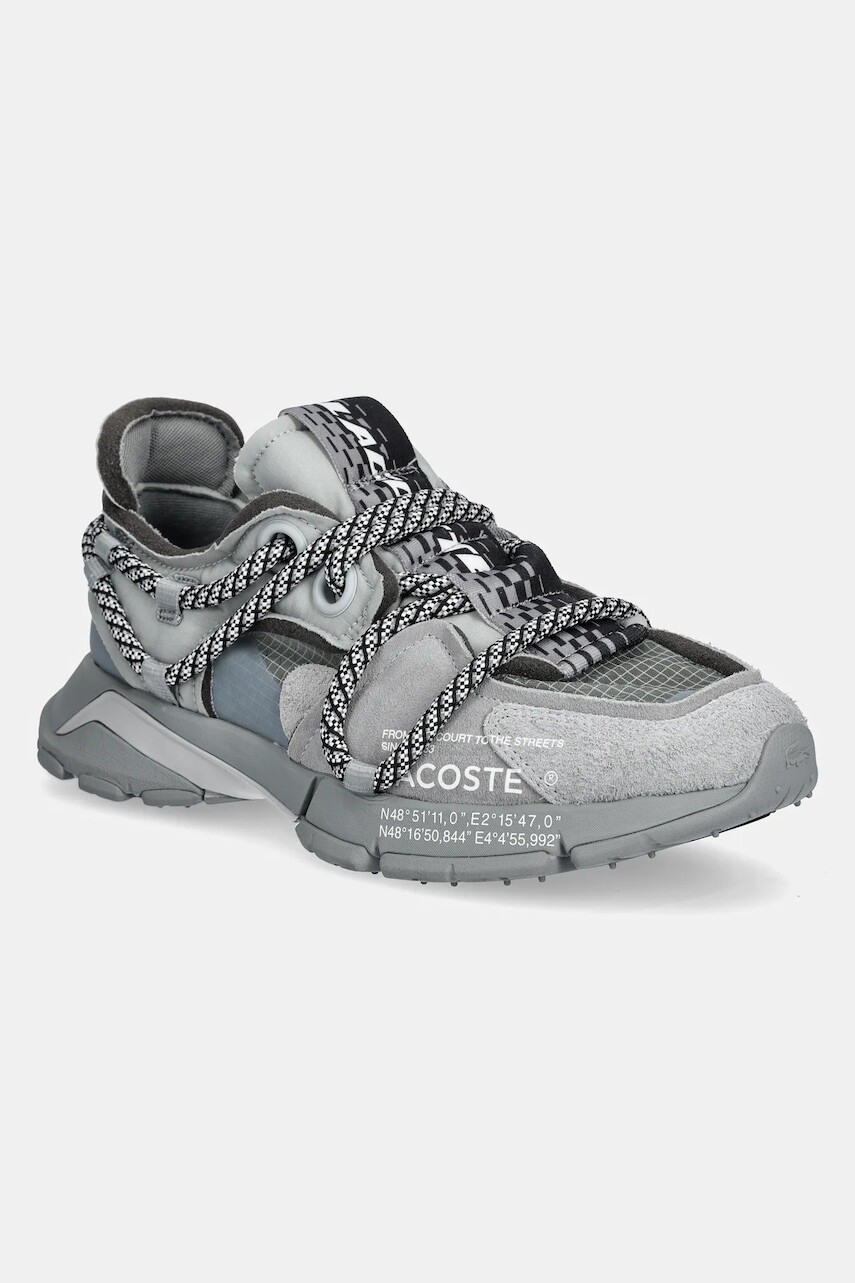 Topánky Lacoste L003 ACTIVE RUNWAY pánske, šedá farba, 49SMA0012