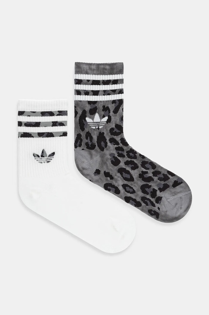 Ponožky adidas Originals Leo Crew S 2-pak biela farba, JW8010