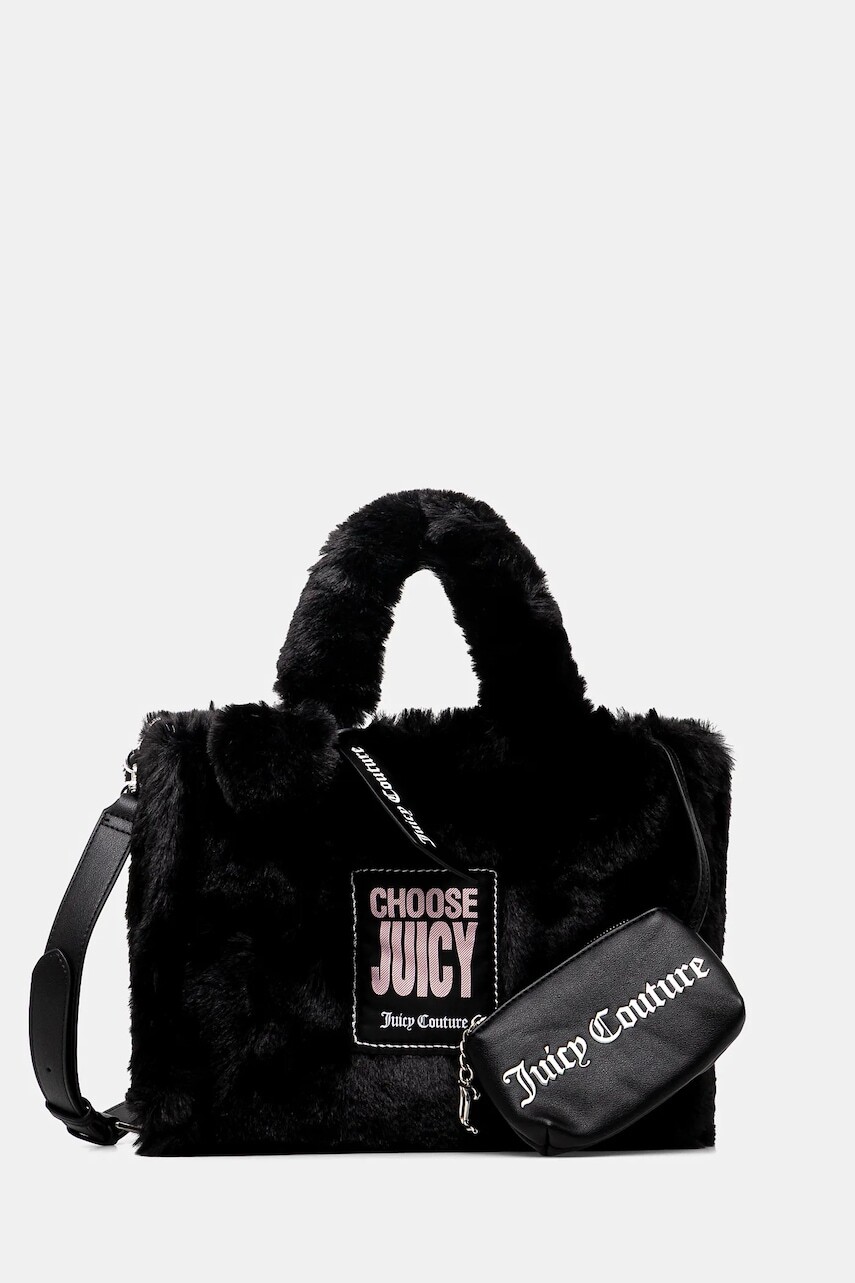 Kabelka Juicy Couture Iris Fur čierna farba, BIJIR8956WZC