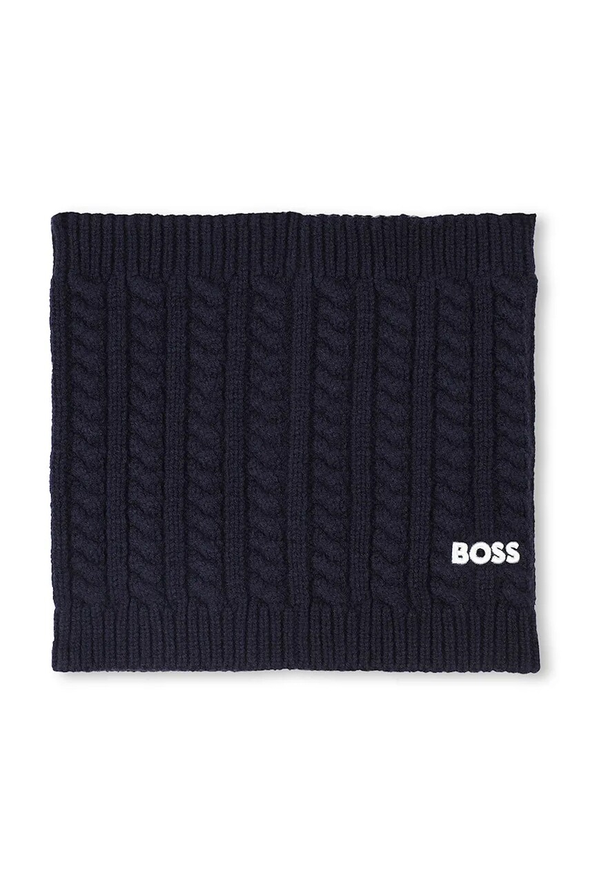 Detský šál komín BOSS tmavomodrá farba, jednofarebný, J52668