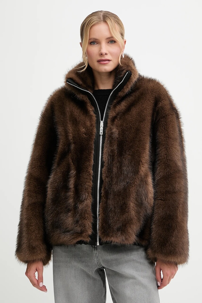 Obojstranná bunda MAX&Co. hnedá farba, prechodná, oversize, 2526086014200