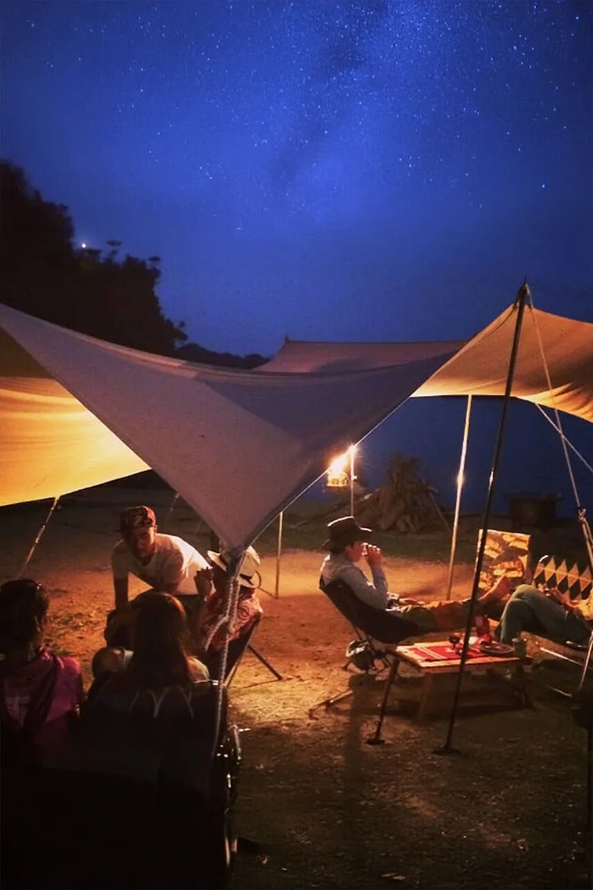 Plátenná plachta Canvas Camp Heavy-Duty 400 x 200 cm béžová farba