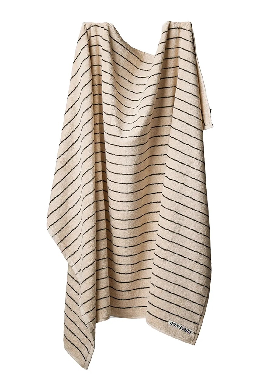 Veľký bavlnený uterák Bongusta Naram 100 x 150 cm béžová farba