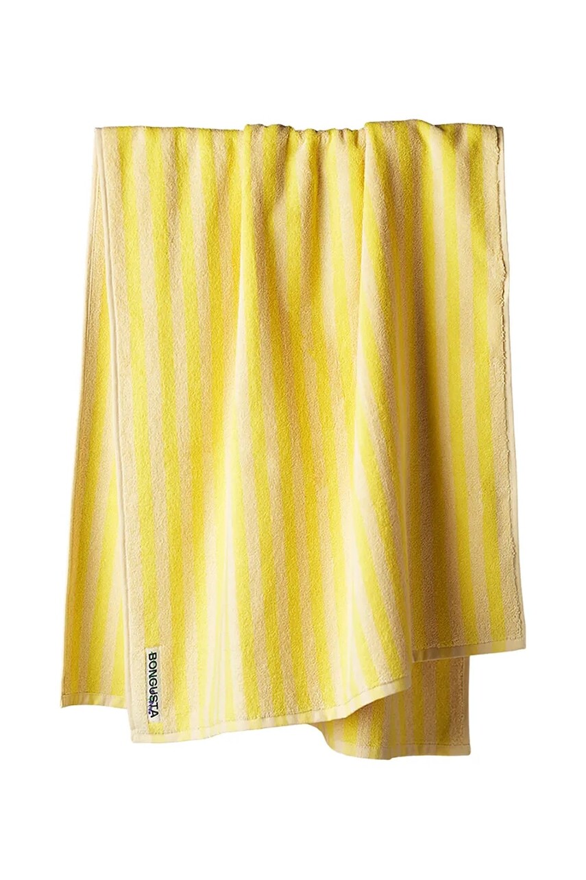 Stredný bavlnený uterák Bongusta Naram 70 x 140 cm žltá farba