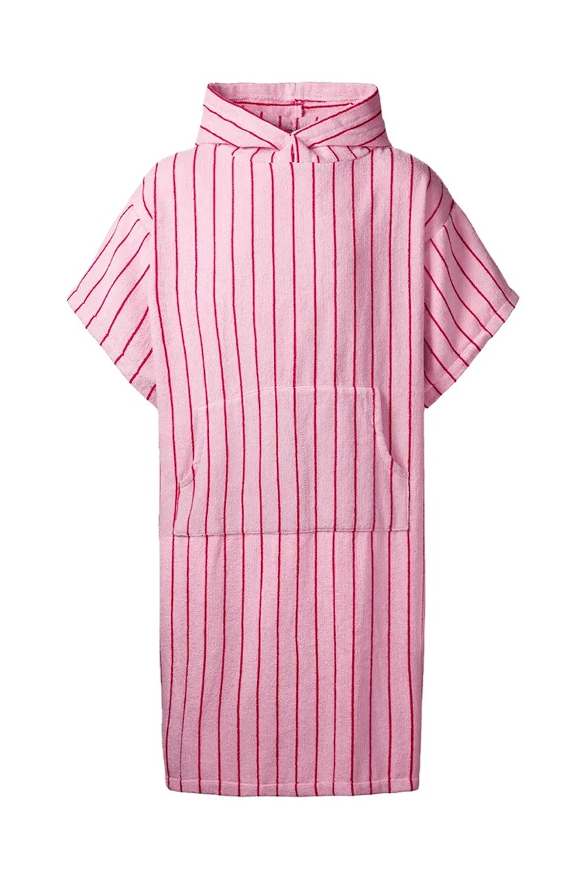 Bavlnené pončo Bongusta Naram L/XL ružová farba