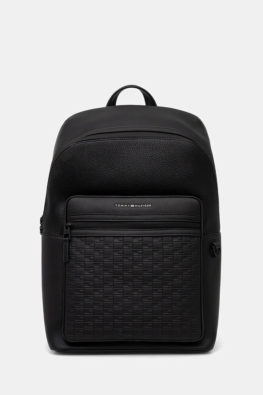 Ruksak Tommy Hilfiger pánsky, čierna farba, veľký, jednofarebný, AM0AM13982