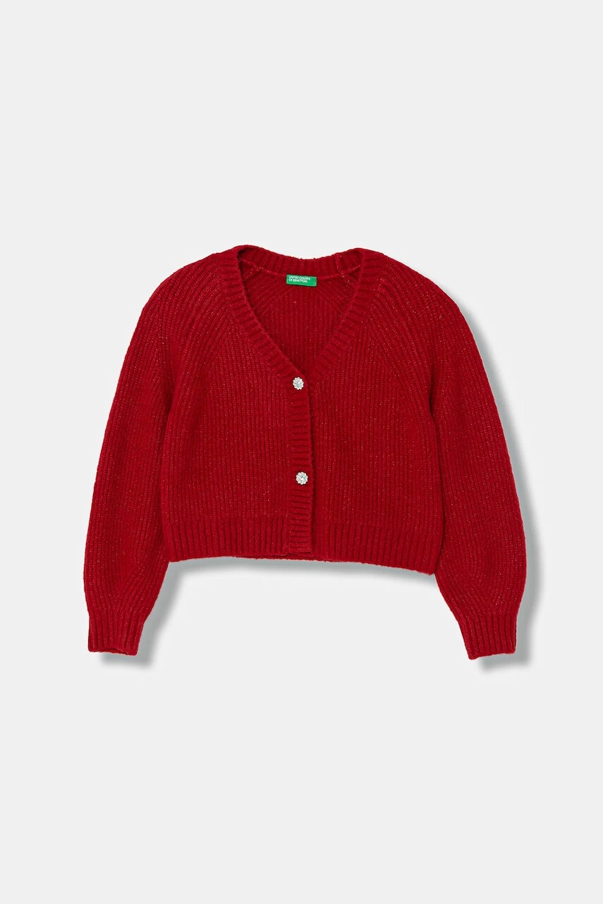 Detský sveter United Colors of Benetton červená farba, 1RG7C601Y