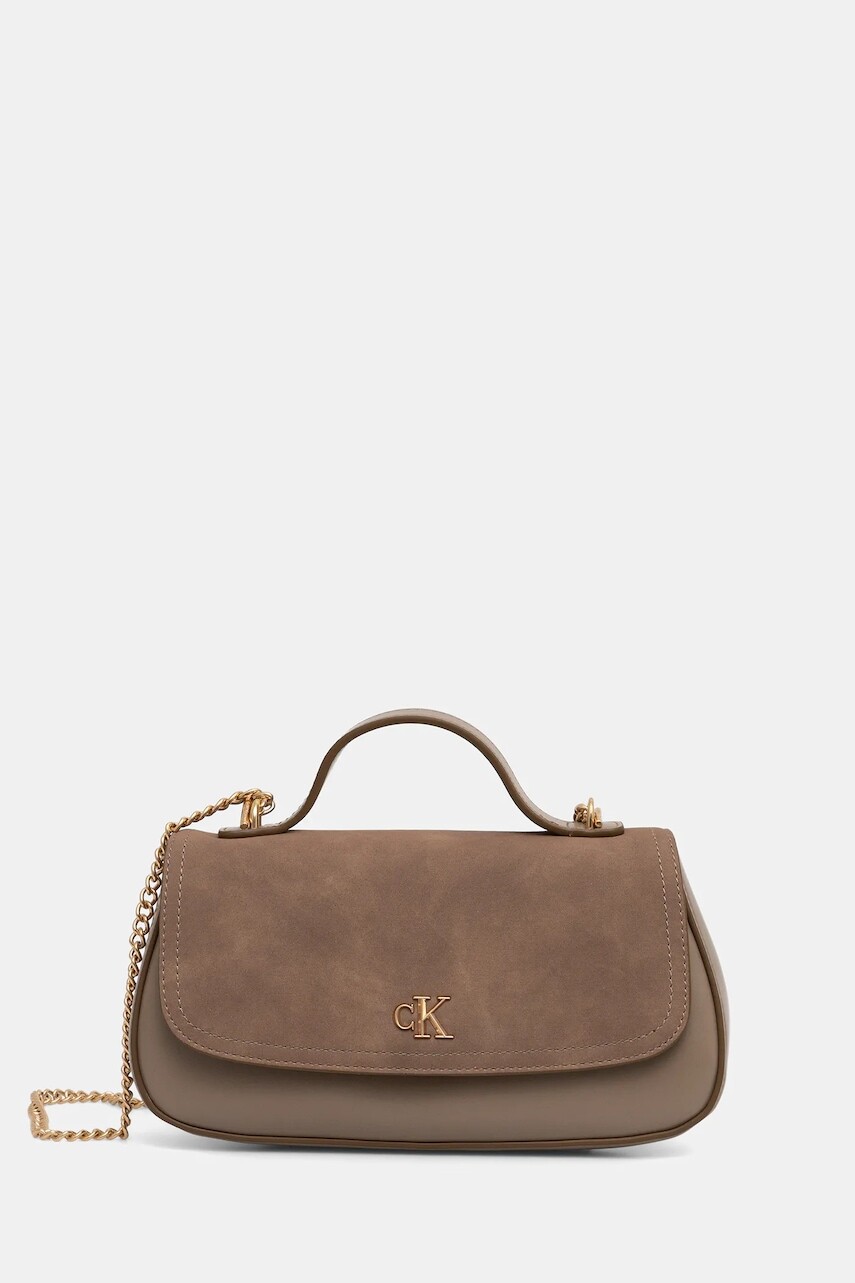 Kabelka Calvin Klein béžová farba, LV04F3408G