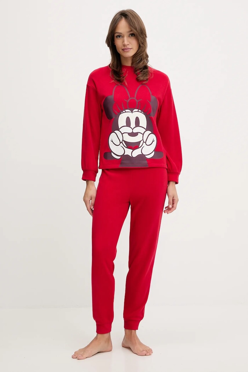 Pyžamo United Colors of Benetton dámske, červená farba, 3I473P04F