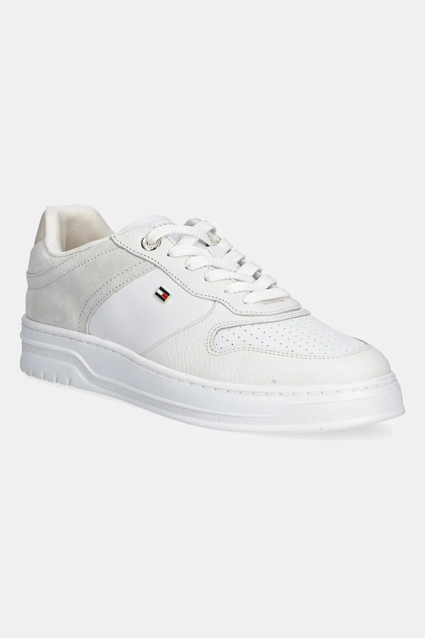 Tenisky Tommy Hilfiger TH SPORTY CUPSOLE TUMBLED LTR biela farba, FW0FW09024