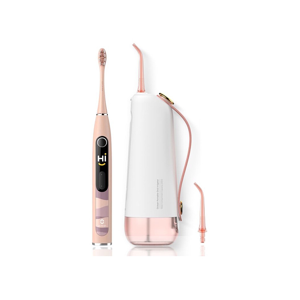 OCLEAN Sada ružová sonická kefka X10 a ústna sprcha W10