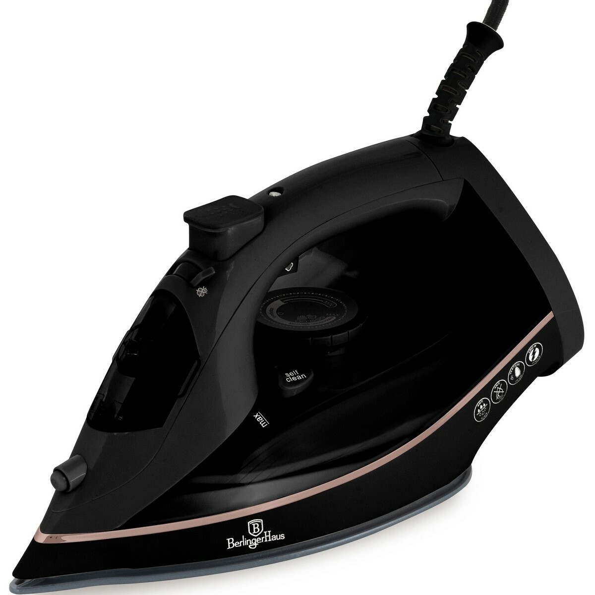 BerlingerHaus Žehlička naparovacia 2200 W Black Rose
