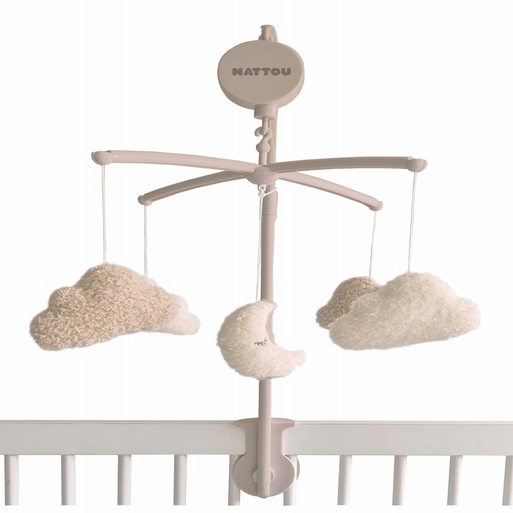 NATTOU Kolotoč hudobný nad postieľku Teddy 0m+