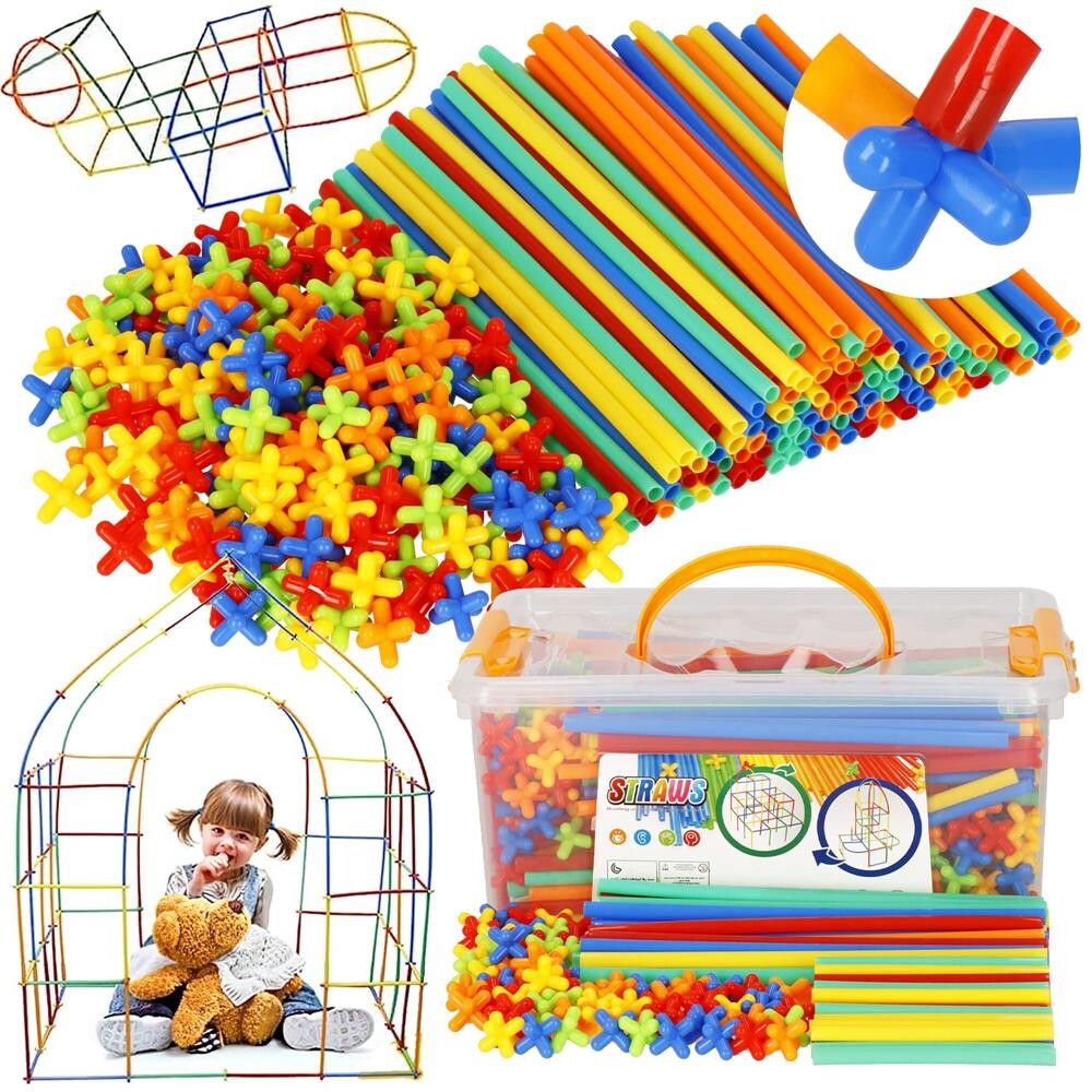 Slamková skladačka v boxe - farebná - 800ks