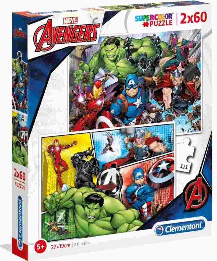 Puzzle 2x60 Avengers Clementoni