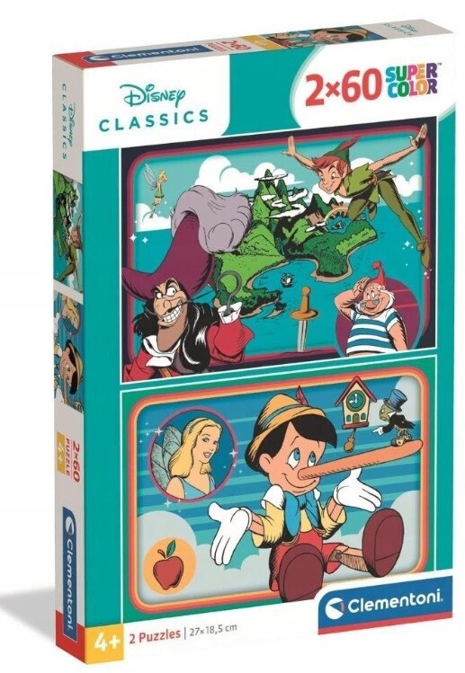 Puzzle 2x60 Disney Klasika Clementoni