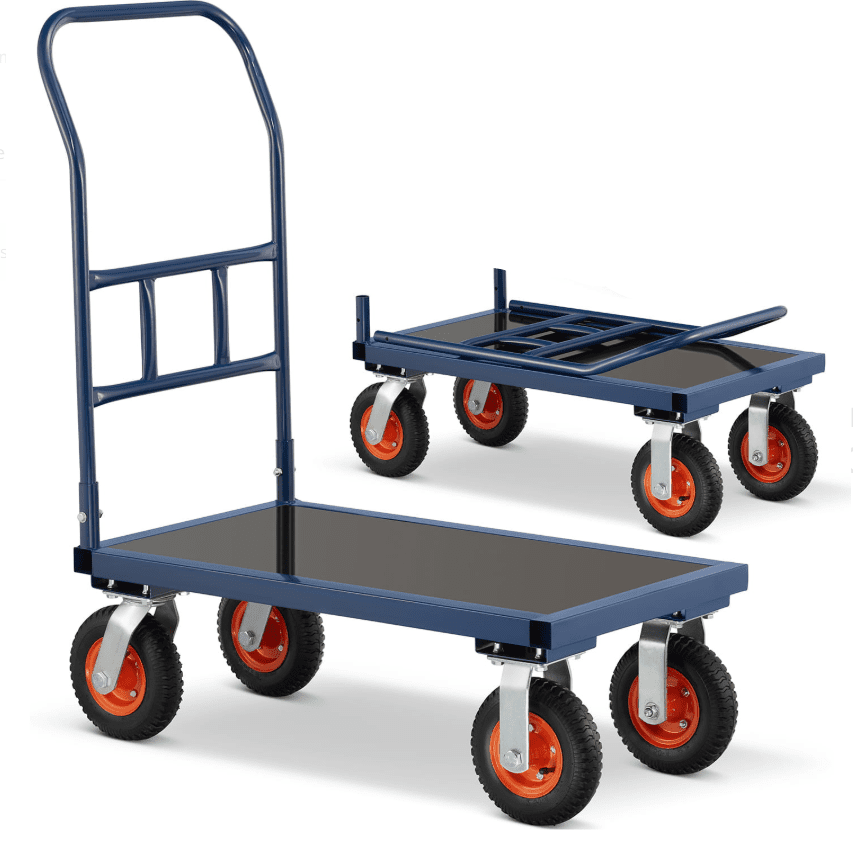 Skladový transportný plošinový vozík nosnosť 640 kg