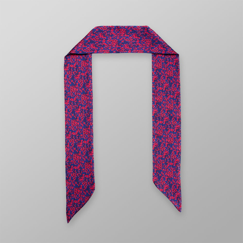 Hodvábna šatka s potlačou červenej jarabiny 12111