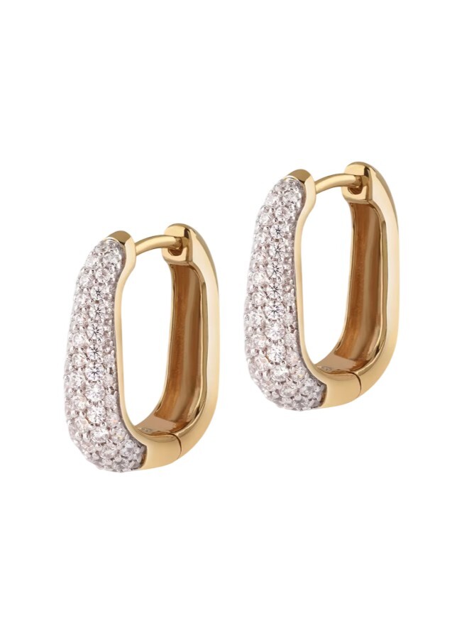 Guess Decentné pozlátené náušnice s kryštálmi Nuansy JSBE04499JWYGT/U