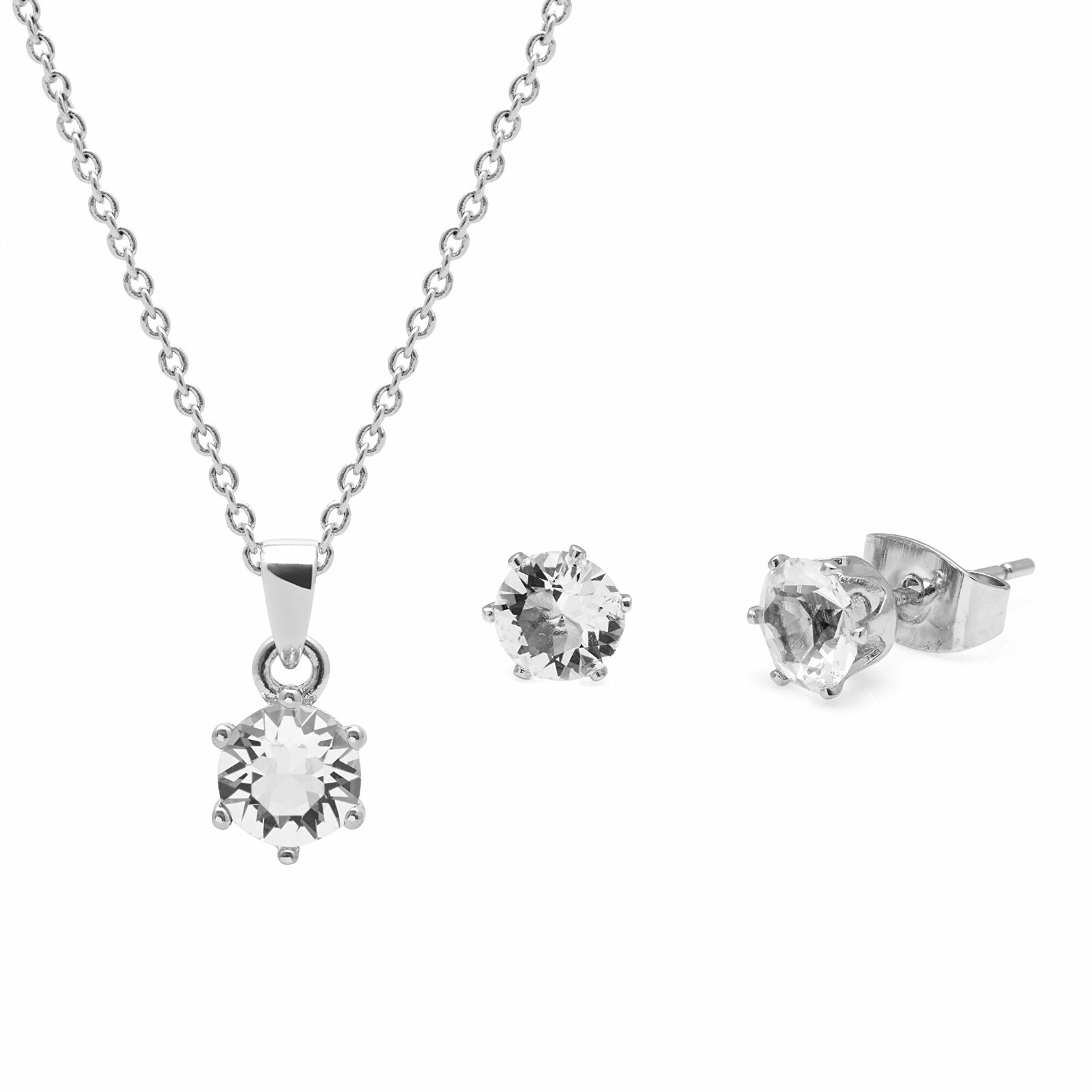 AURA Krásna súprava šperkov s kryštálmi Preciosa PCAUX043 (náušnice, náhrdelník)