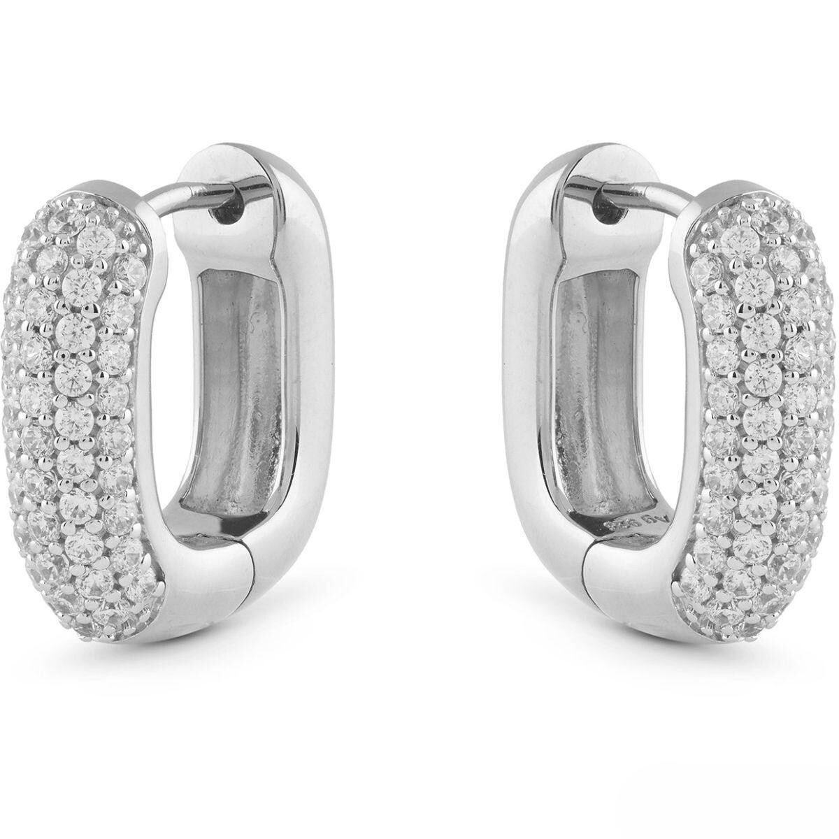 Guess Elegantné oválne náušnice so zirkónmi Nuansy JSBE04535JWRHT/U