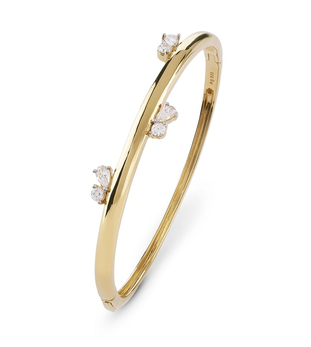 Guess Elegantný náramok z pozláteného striebra Nuances JSBB04512JWYG 5,5 cm